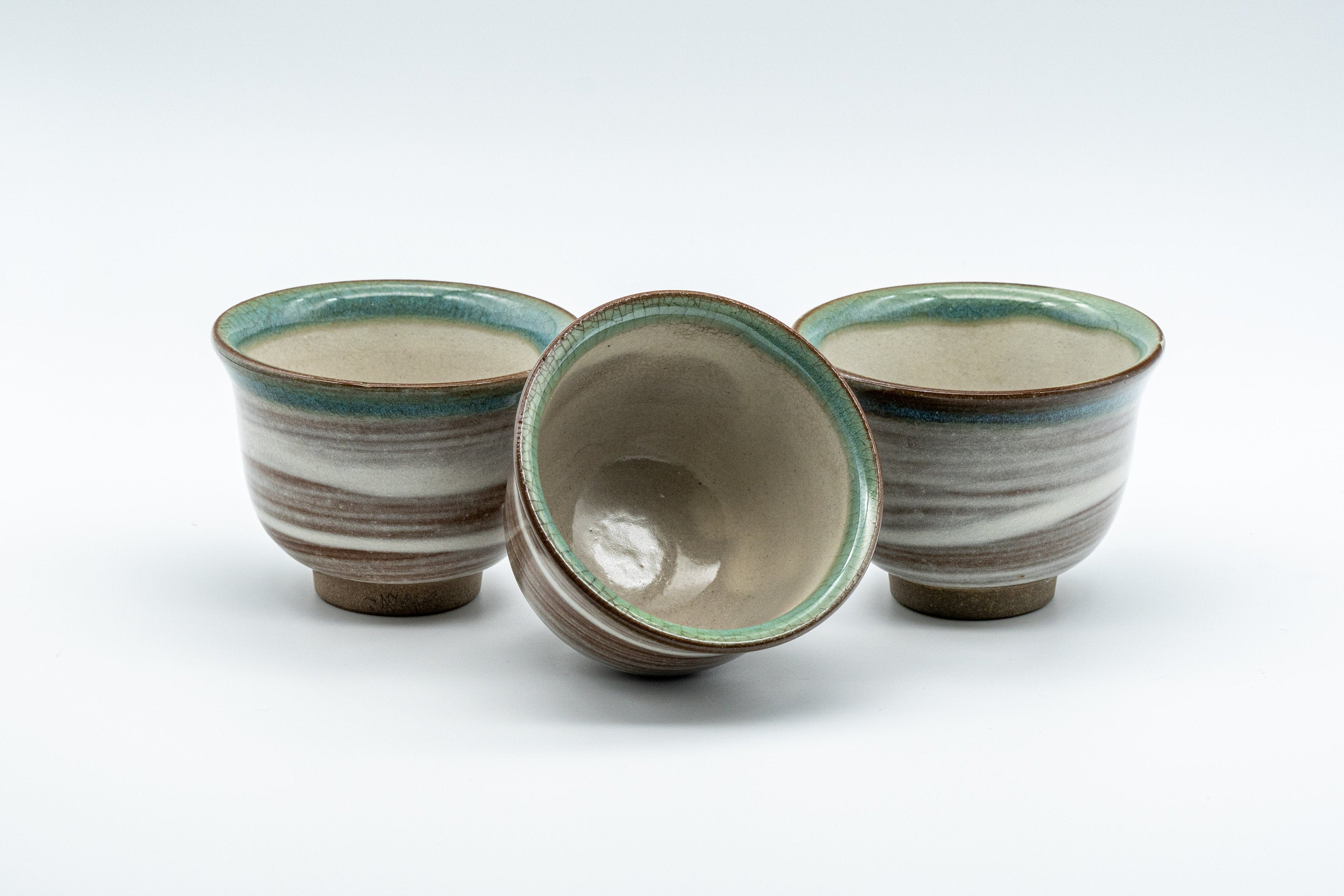 Japanese Teacups - Set of 3 Koishiwara-yaki Yunomi - 75ml