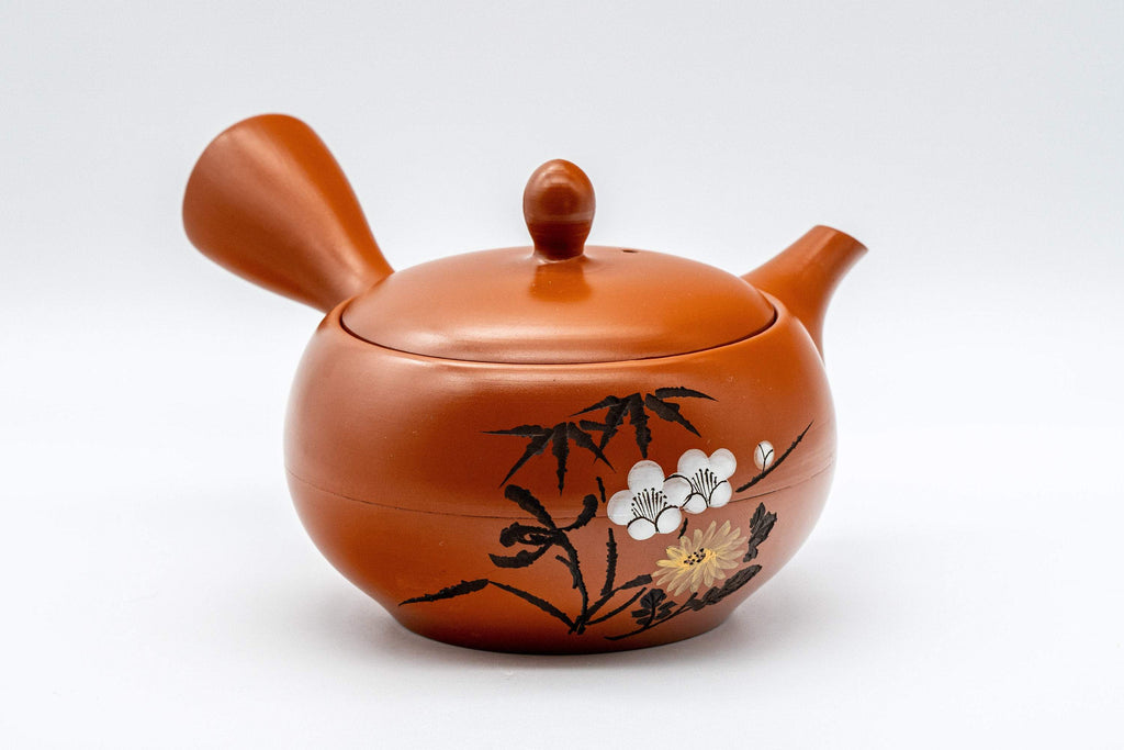 Japanese Kyusu - Bamboo Plum Blossoms Tokoname-yaki Teapot - 350ml