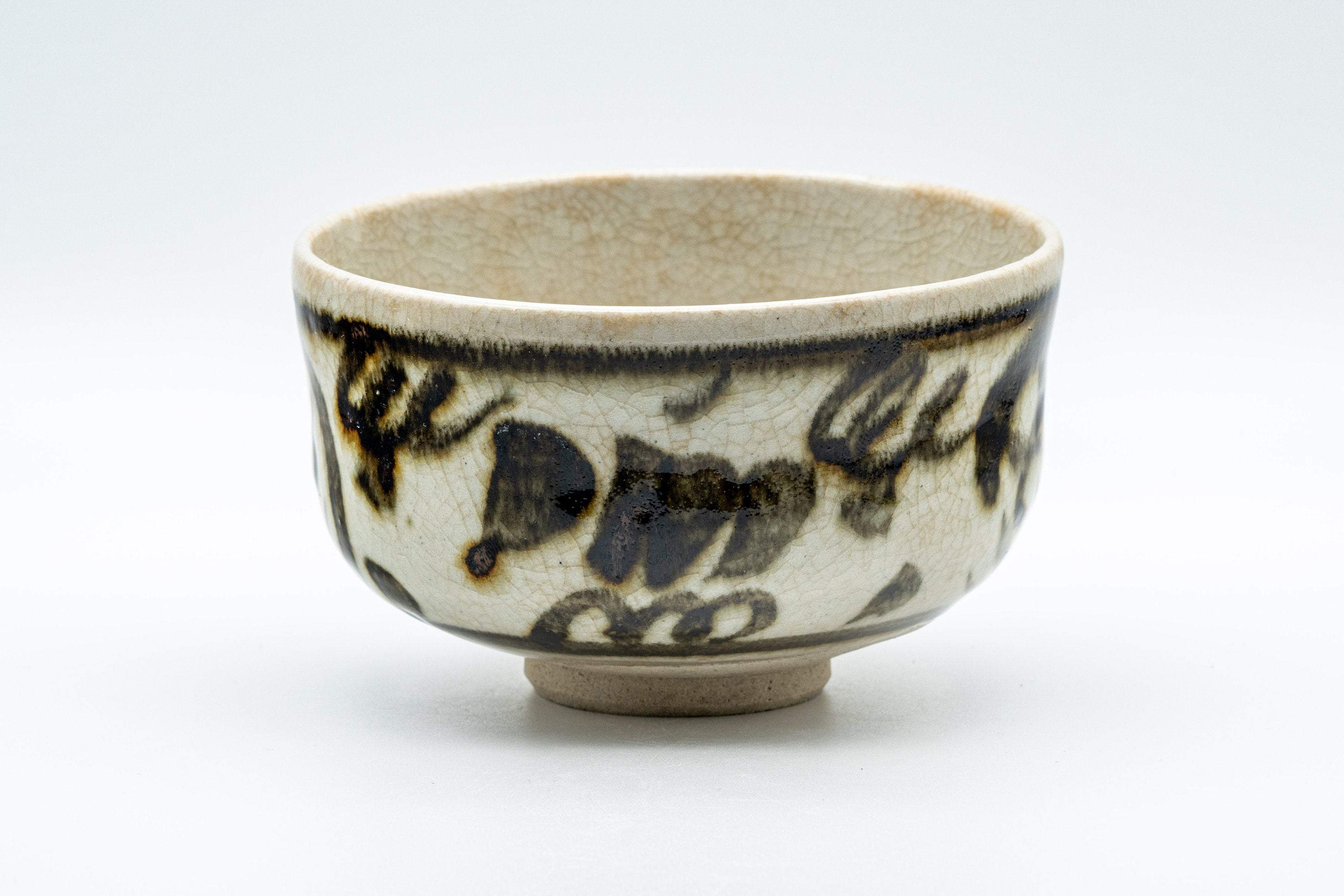 Japanese Matcha Bowl - Abstract Hantsutsu-gata Chawan - 350ml