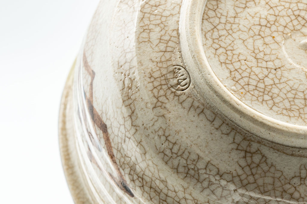 Japanese Kensui - Drip Glazed Oribe-yaki Water Bowl - 600ml