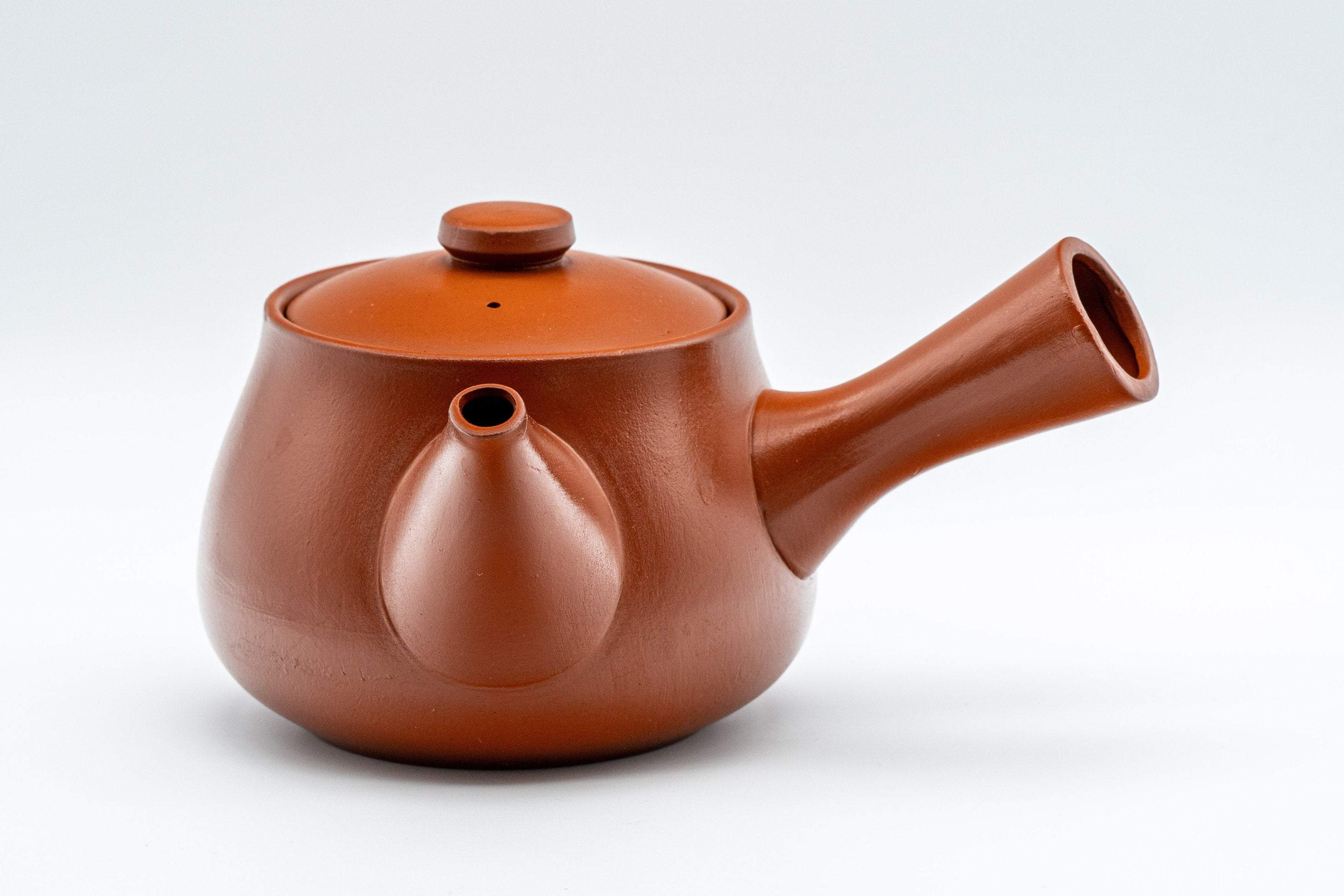 Japanese Kyusu - Bamboo Nasu-gata Tokoname-yaki Debeso Teapot - 300ml