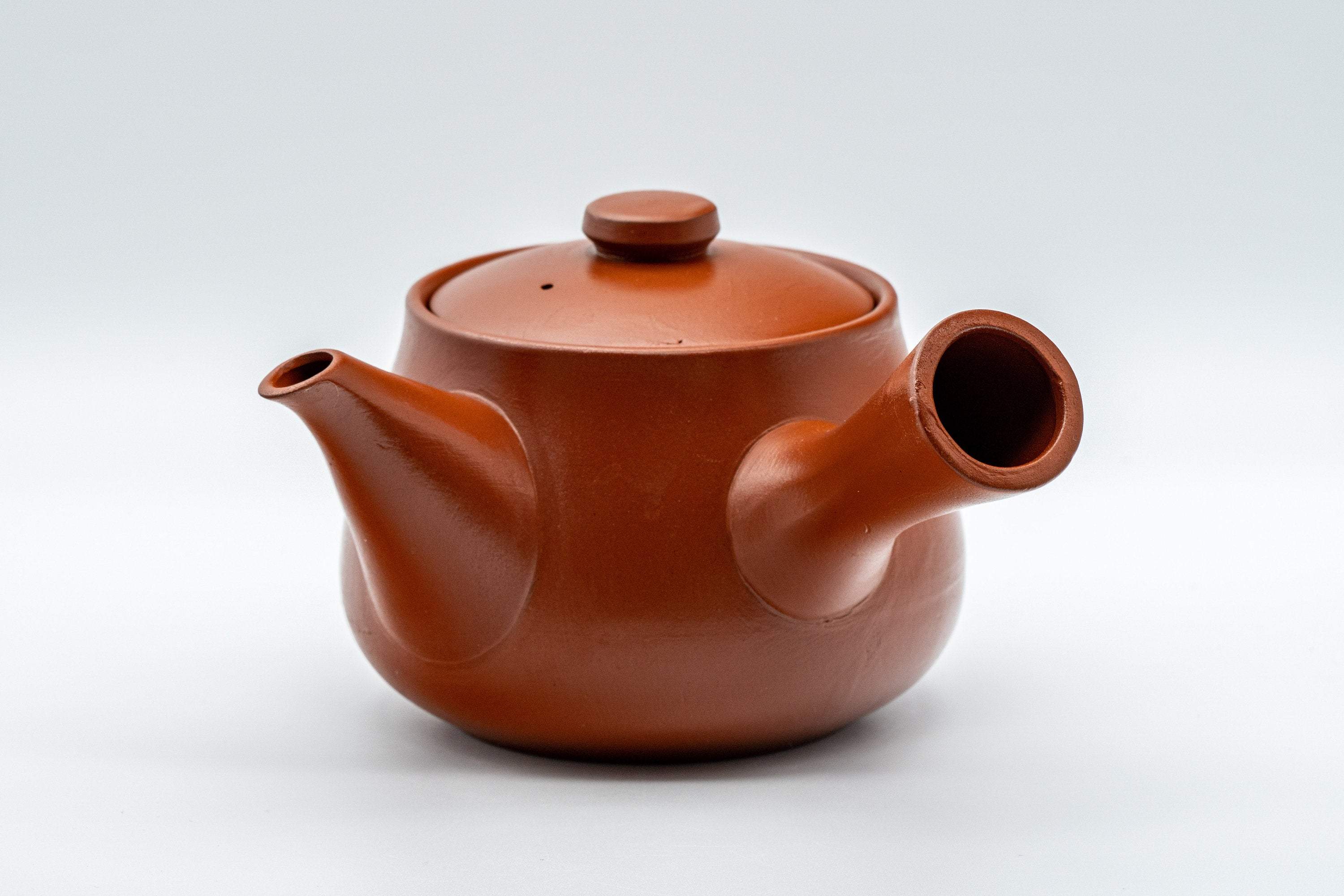 Japanese Kyusu - Bamboo Nasu-gata Tokoname-yaki Debeso Teapot - 300ml