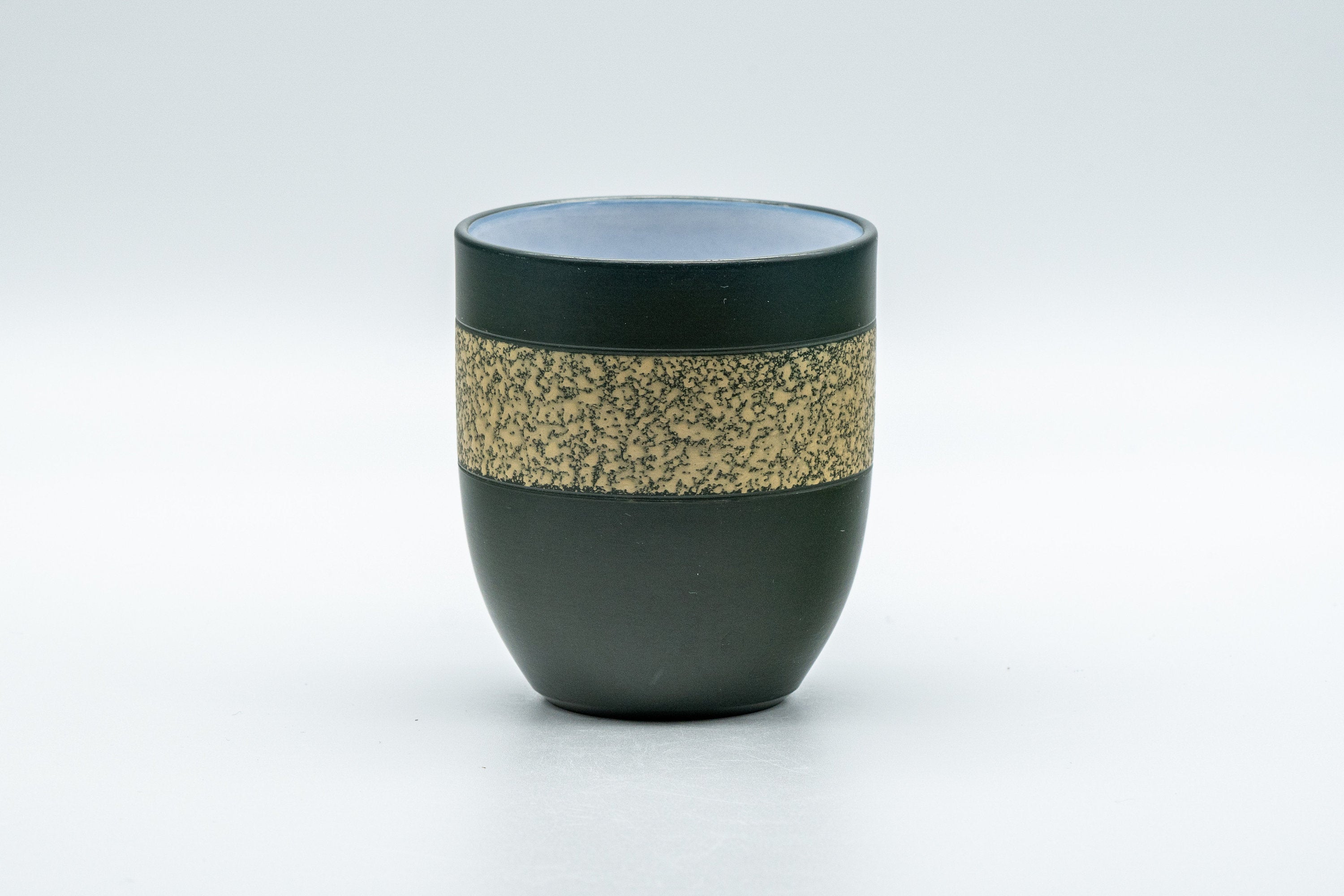 Japanese Teacups - Set of 3 Green Ryokudei Tokoname-yaki Yunomi - 130ml