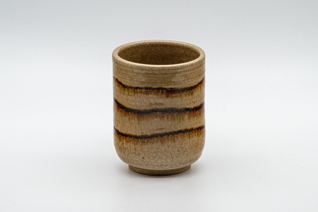 Japanese Teacup - Crazed Glazed Tsutsu-gata Yunomi - 160ml