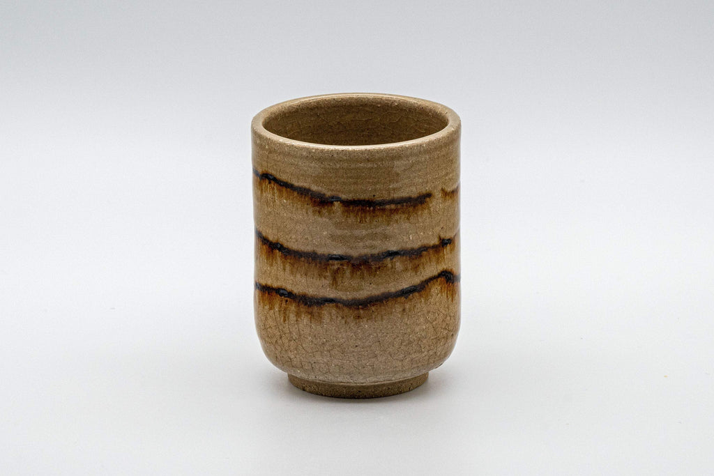 Japanese Teacup - Crazed Glazed Tsutsu-gata Yunomi - 160ml