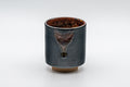 Japanese Teacup - Matte Black Drip Glazed Tsutsu-gata Yunomi - 155ml