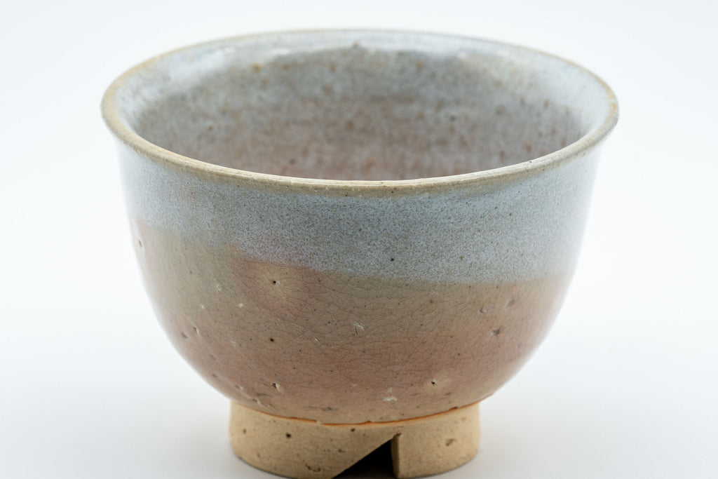 Japanese Teacups - Pair of 天鵬山 Tsubaki Kiln - White Glazed Hagi-yaki Yunomi - 120ml