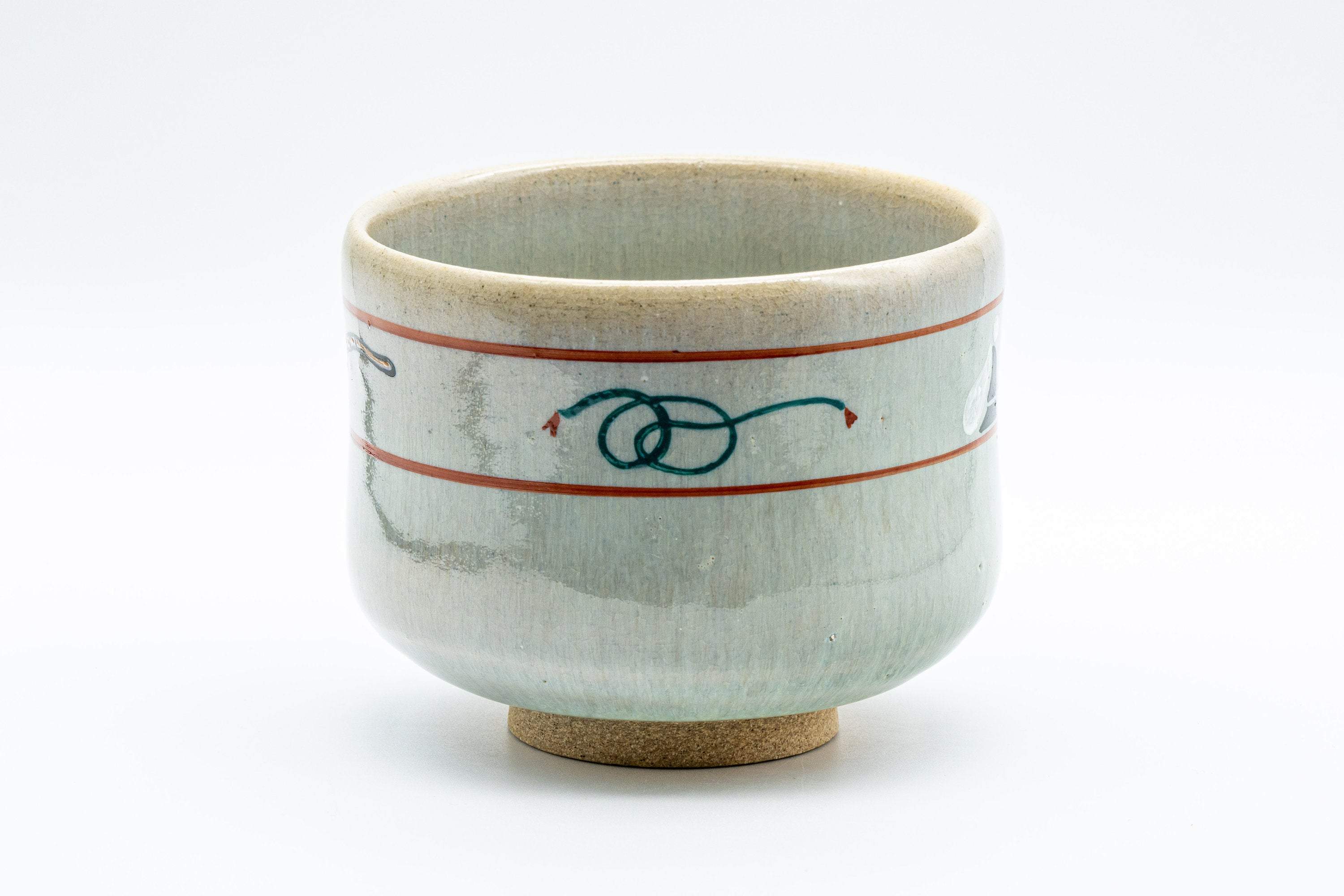 Japanese Matcha Bowl - 赤膚山 Tiger Tsutsu-gata Winter Chawan - 450ml