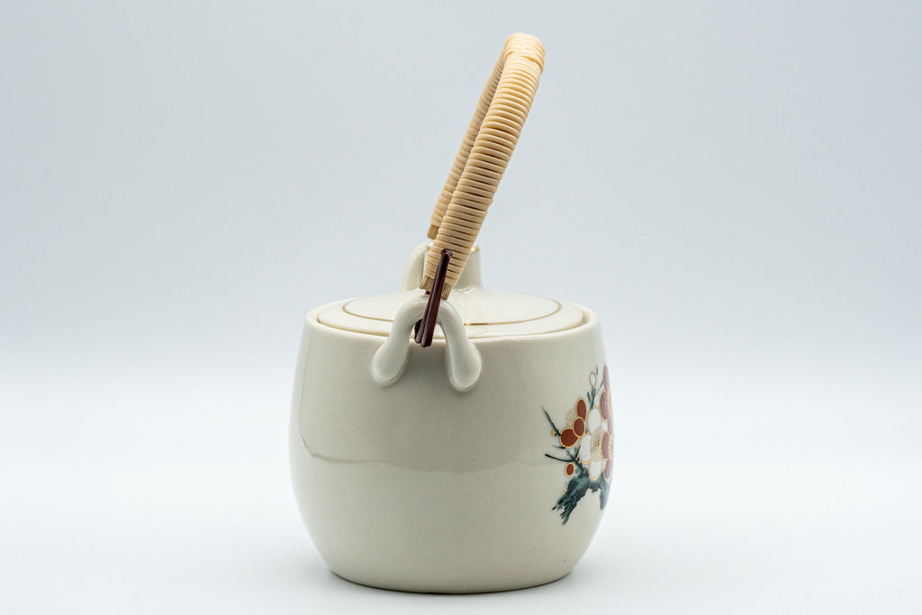 Japanese Tea Set - 木仙 Plum Blossom Arita-yaki Dobin Teapot with Two Yunomi