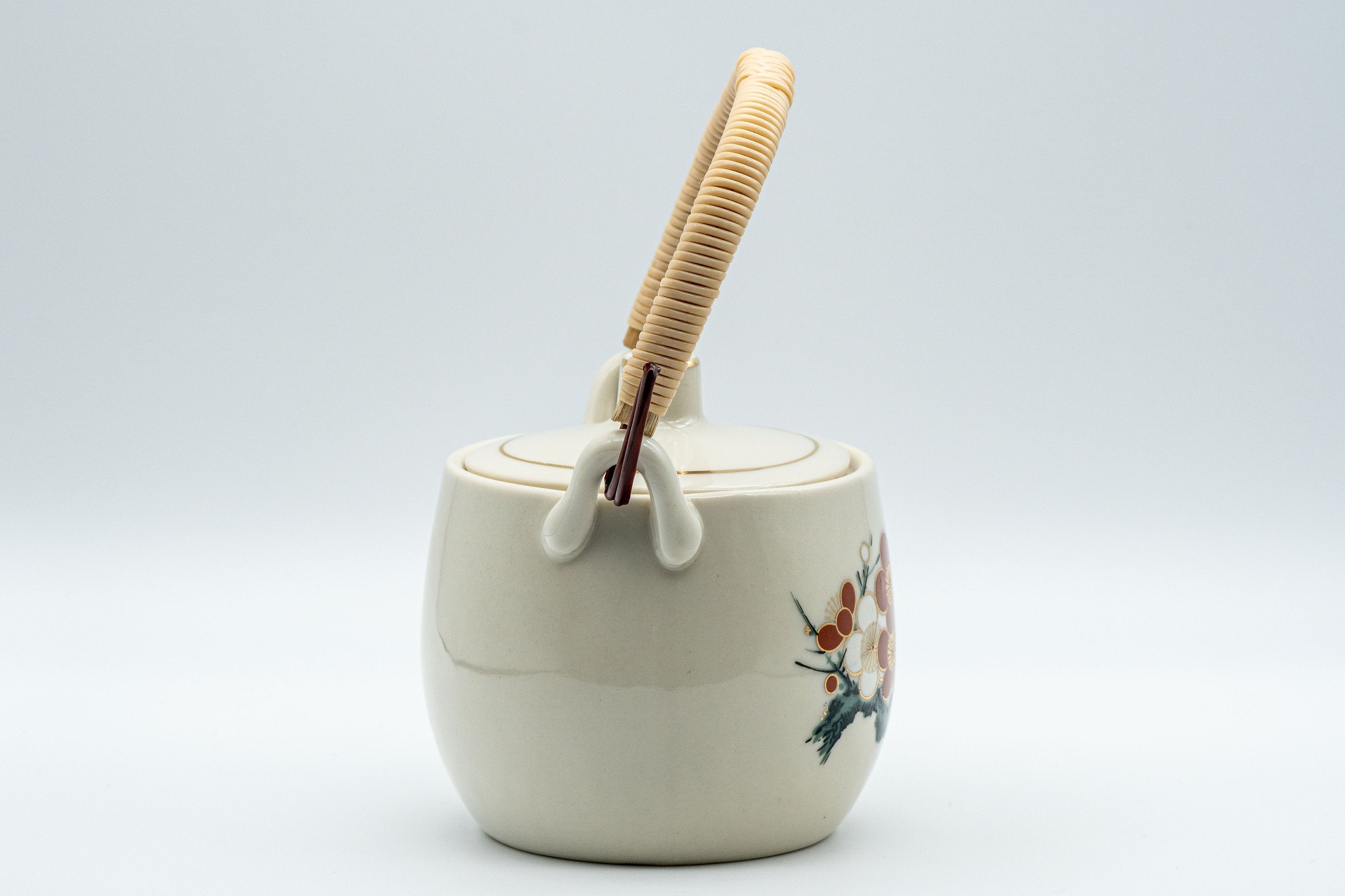 Japanese Tea Set - 木仙 Plum Blossom Arita-yaki Dobin Teapot with Two Yunomi