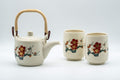 Japanese Tea Set - 木仙 Plum Blossom Arita-yaki Dobin Teapot with Two Yunomi