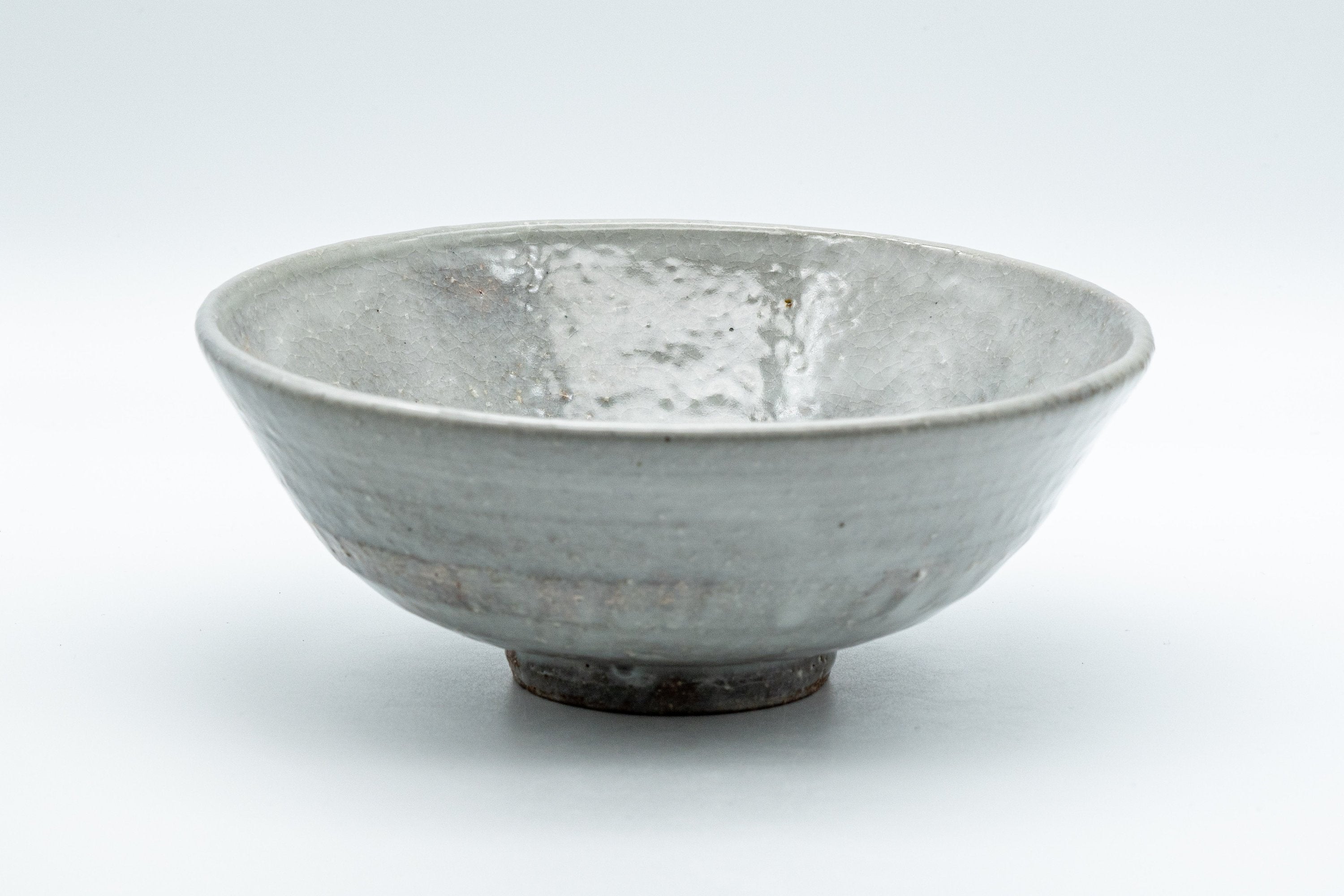 Japanese Matcha Bowl - Milky Gray Glazed Summer Chawan - 300ml