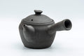 Japanese Kyusu - Matte Black Unglazed Stoneware Do-ake Teapot - 175ml