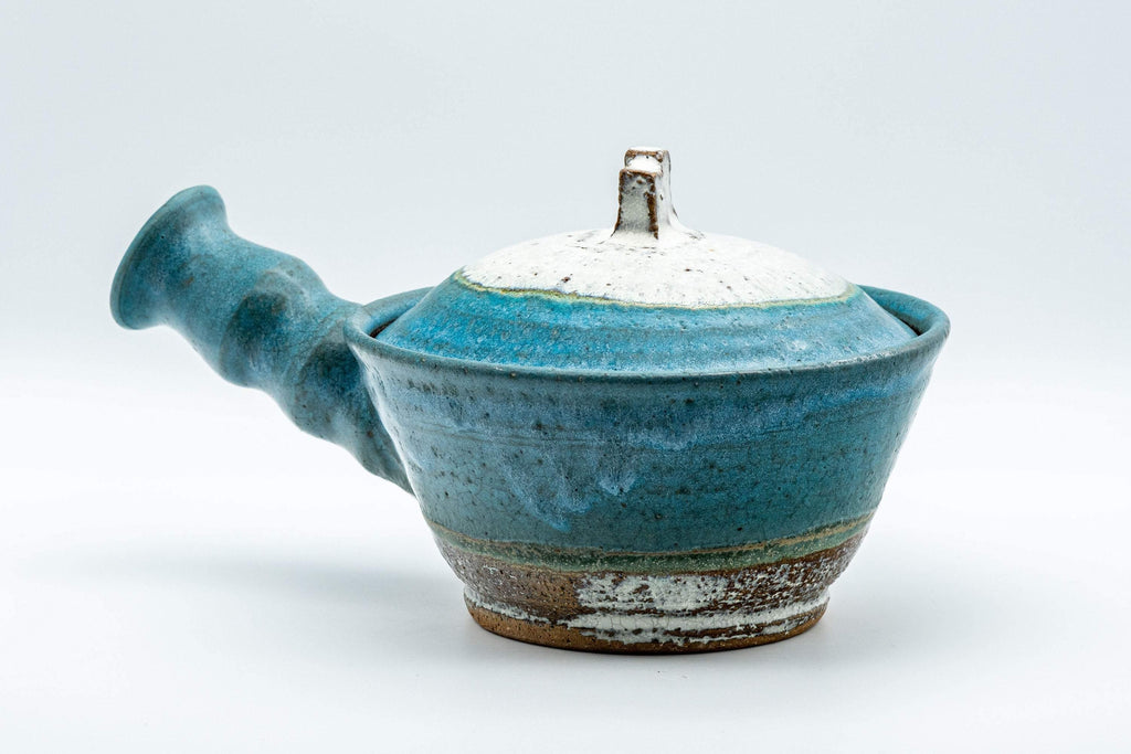 Japanese Kyusu - Large Blue White Unique Do-ake Teapot - 350ml