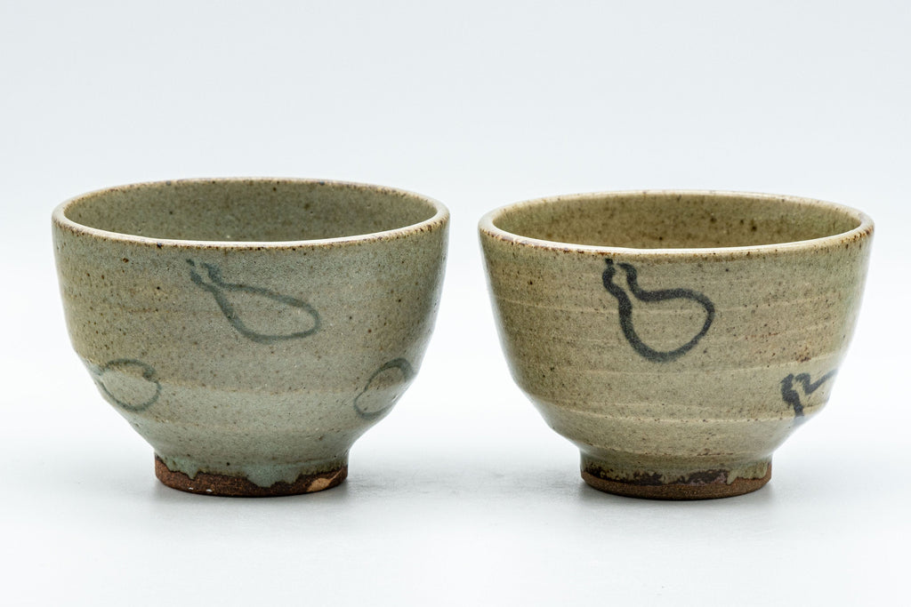 Japanese Teacups - Pair of Wan-nari Yunomi - 140ml