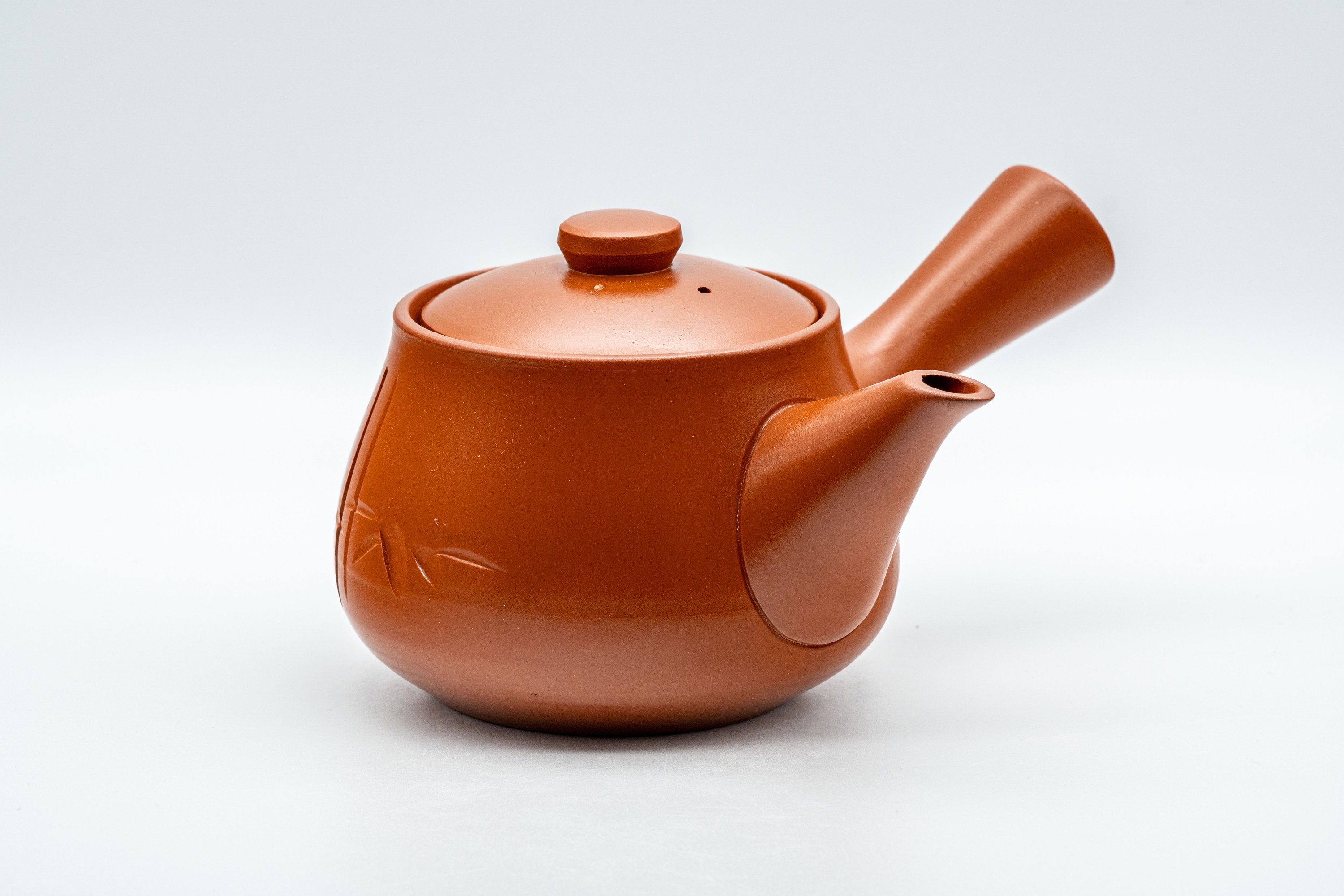 Japanese Tea Set - Bamboo Tokoname-yaki Debeso Kyusu with 5 Yunomi