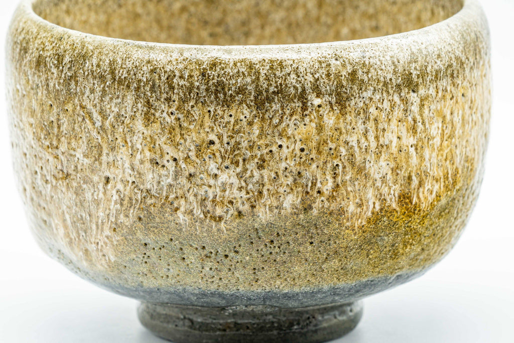 Japanese Matcha Bowl - Textured Glaze Olive-Brown Chawan - 500ml