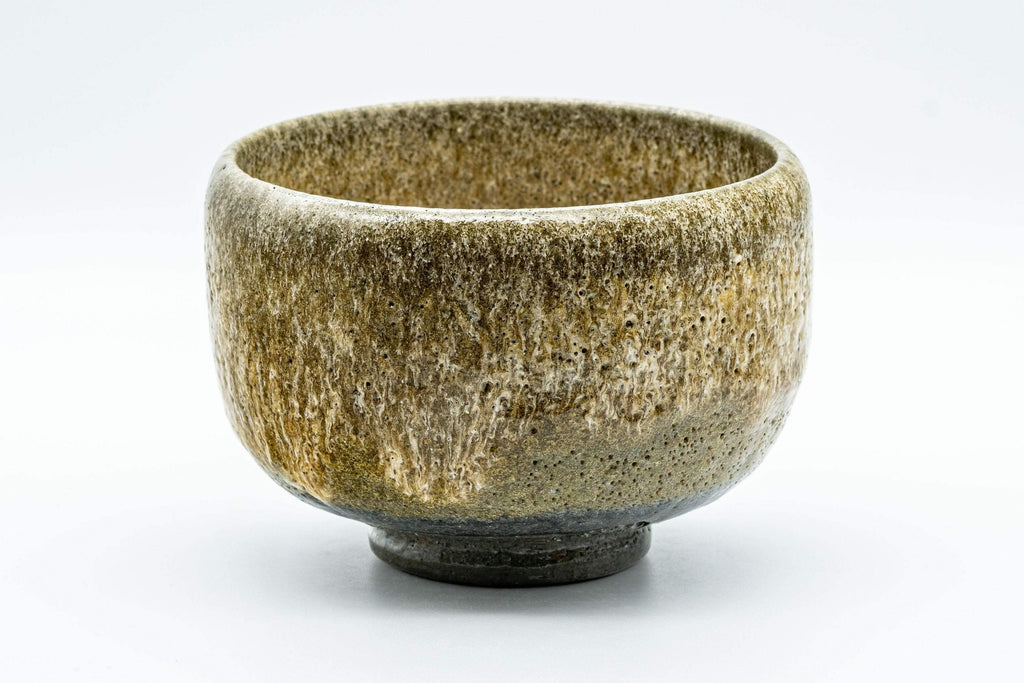 Japanese Matcha Bowl - Textured Glaze Olive-Brown Chawan - 500ml