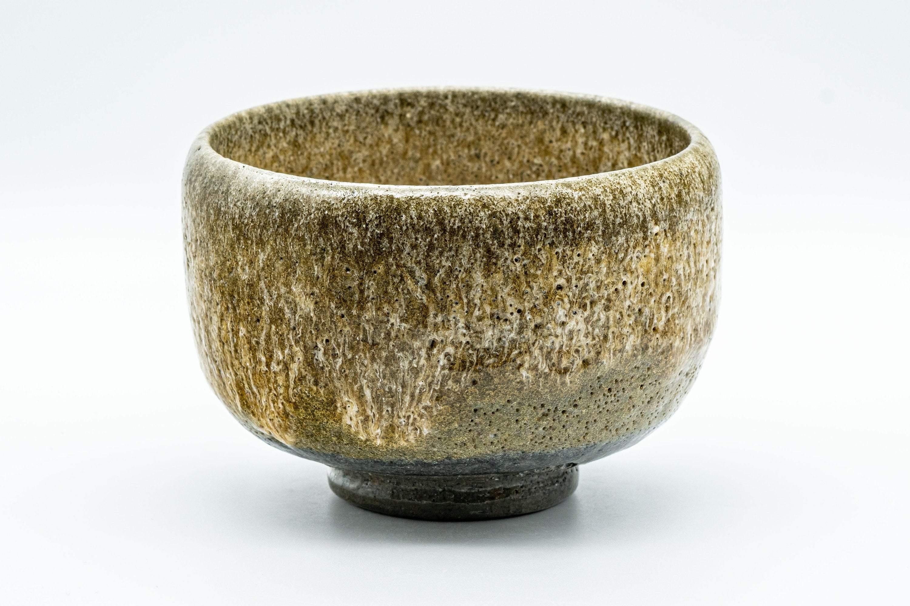 Japanese Matcha Bowl - Textured Glaze Olive-Brown Chawan - 500ml