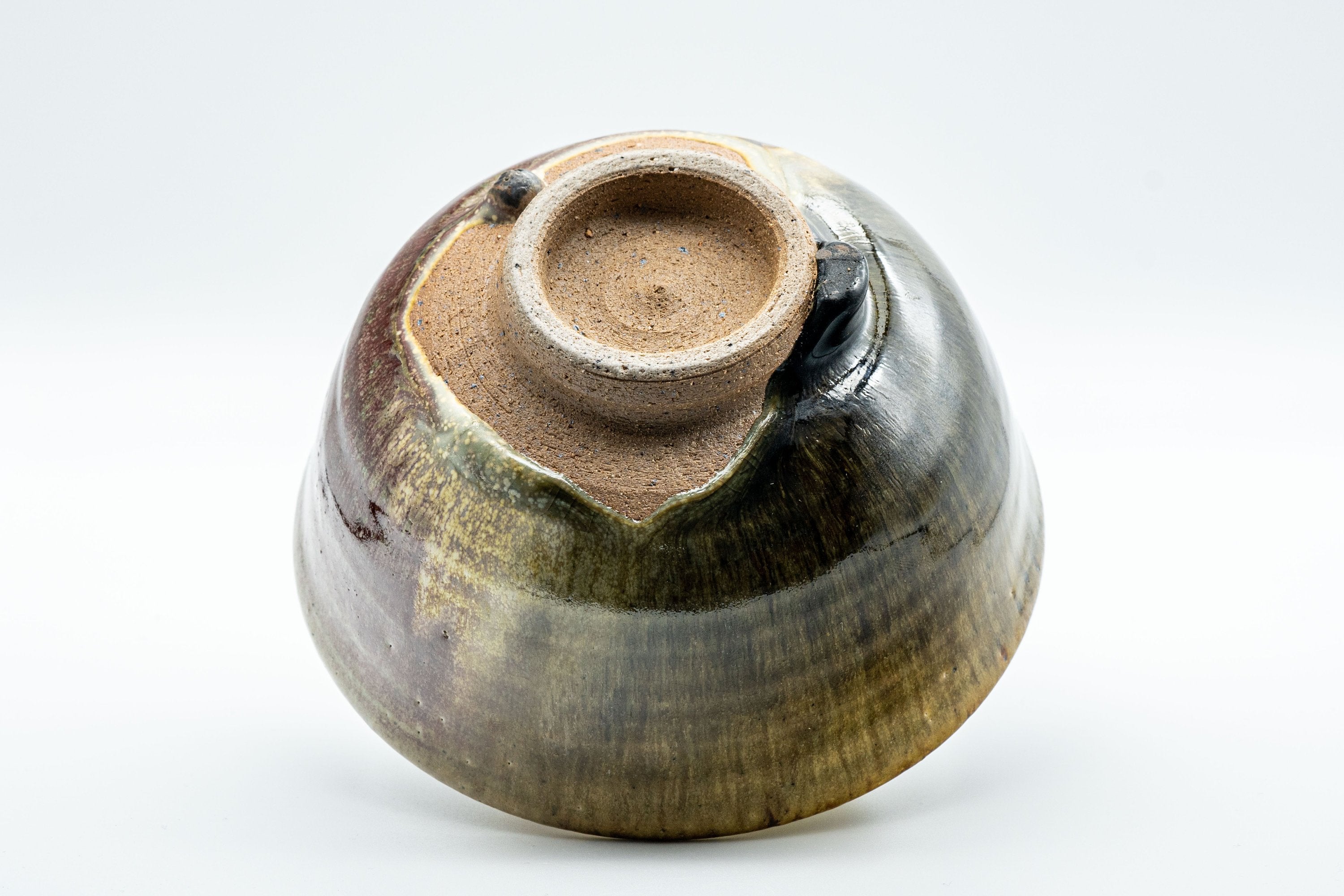 Japanese Matcha Bowl - Hare's Fur Drip Glazed Wan-nari Chawan - 400ml