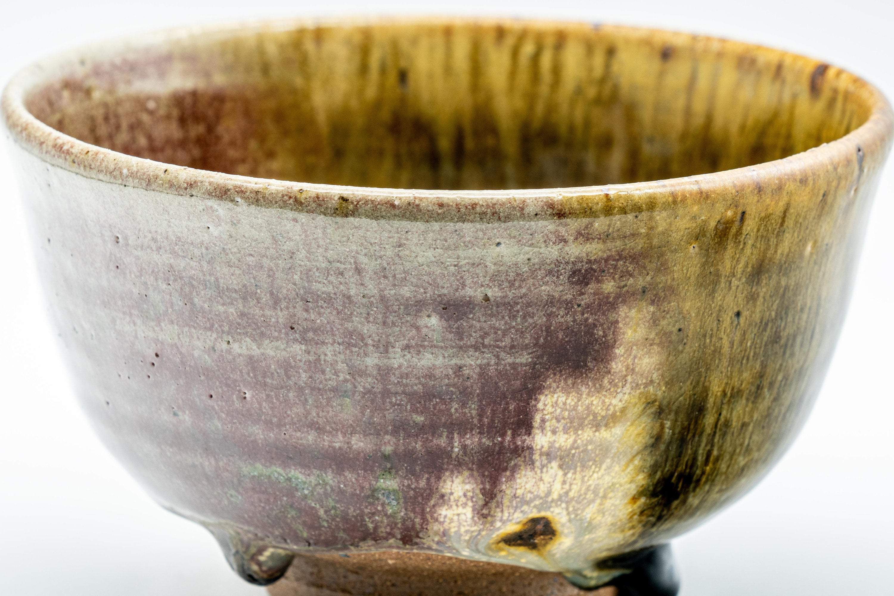 Japanese Matcha Bowl - Hare's Fur Drip Glazed Wan-nari Chawan - 400ml