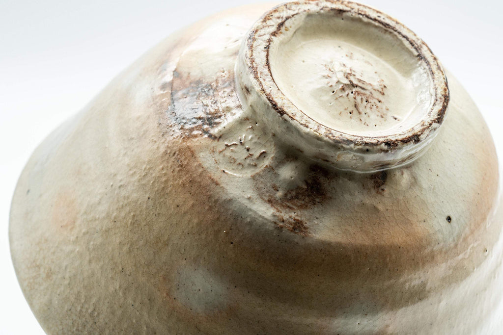 Japanese Matcha Bowl - Gohonte Glazed Hatazori-gata Hagi-yaki Chawan - 400ml