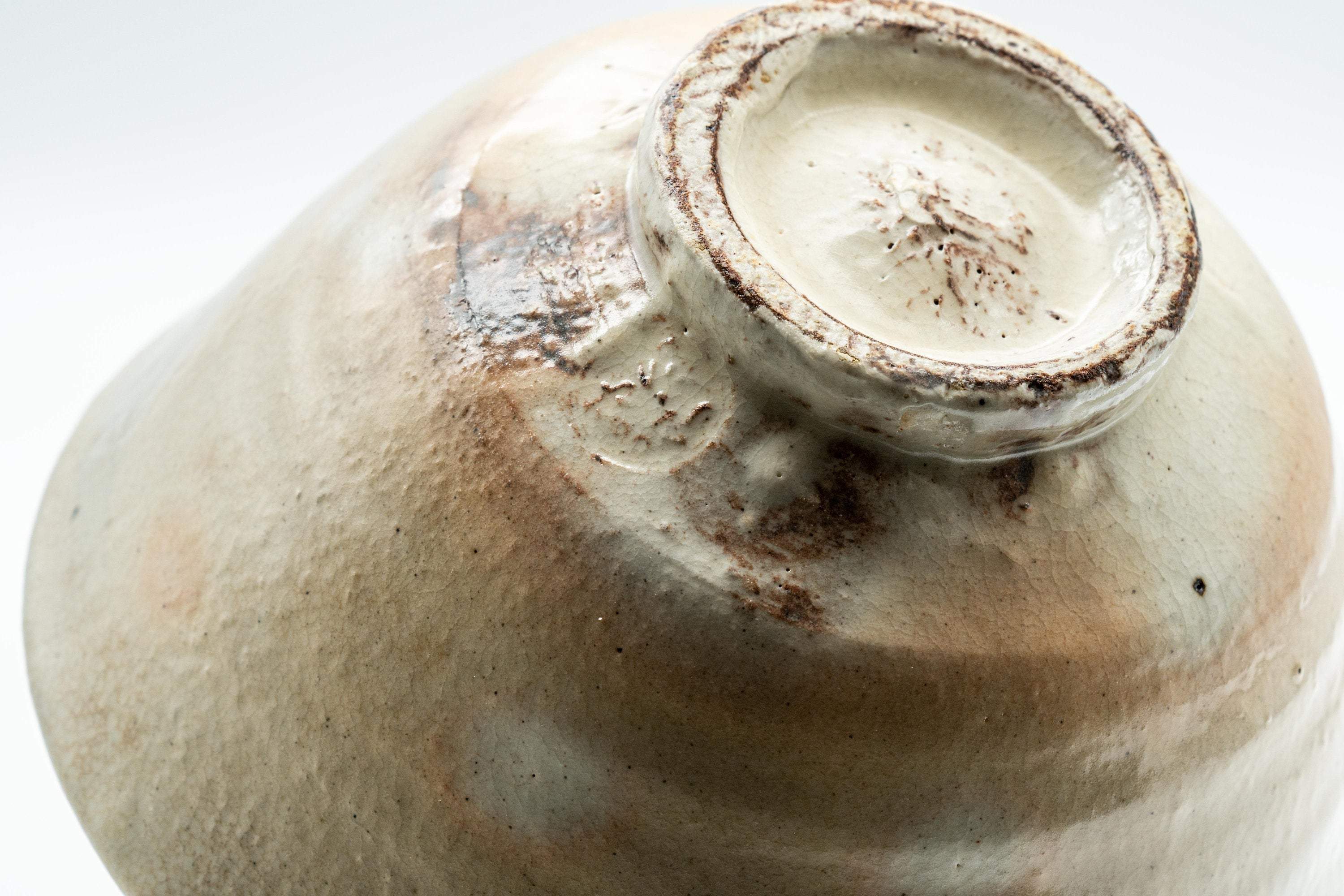 Japanese Matcha Bowl - Gohonte Glazed Hatazori-gata Hagi-yaki Chawan - 400ml
