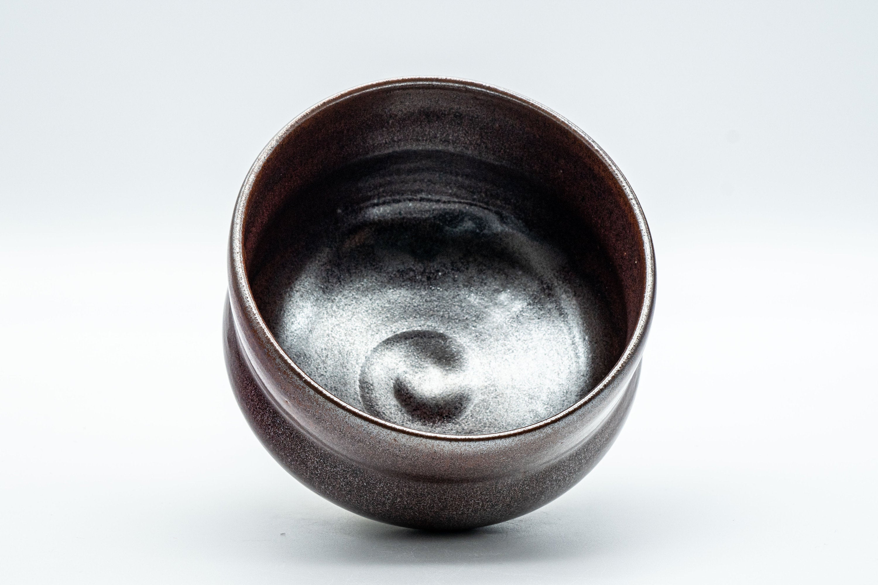 Japanese Matcha Bowl - Metallic Red Tenmoku Glazed Dojimara-gata Chawan - 400ml