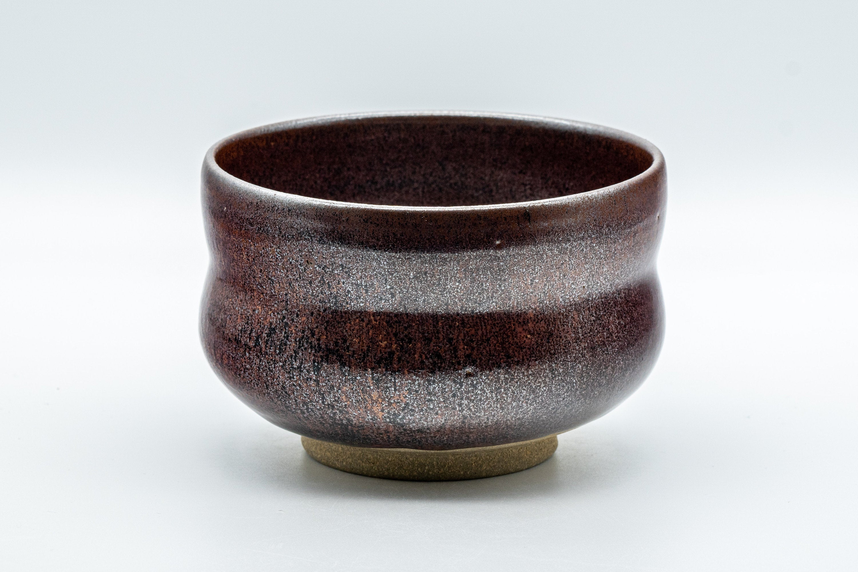 Japanese Matcha Bowl - Metallic Red Tenmoku Glazed Dojimara-gata Chawan - 400ml