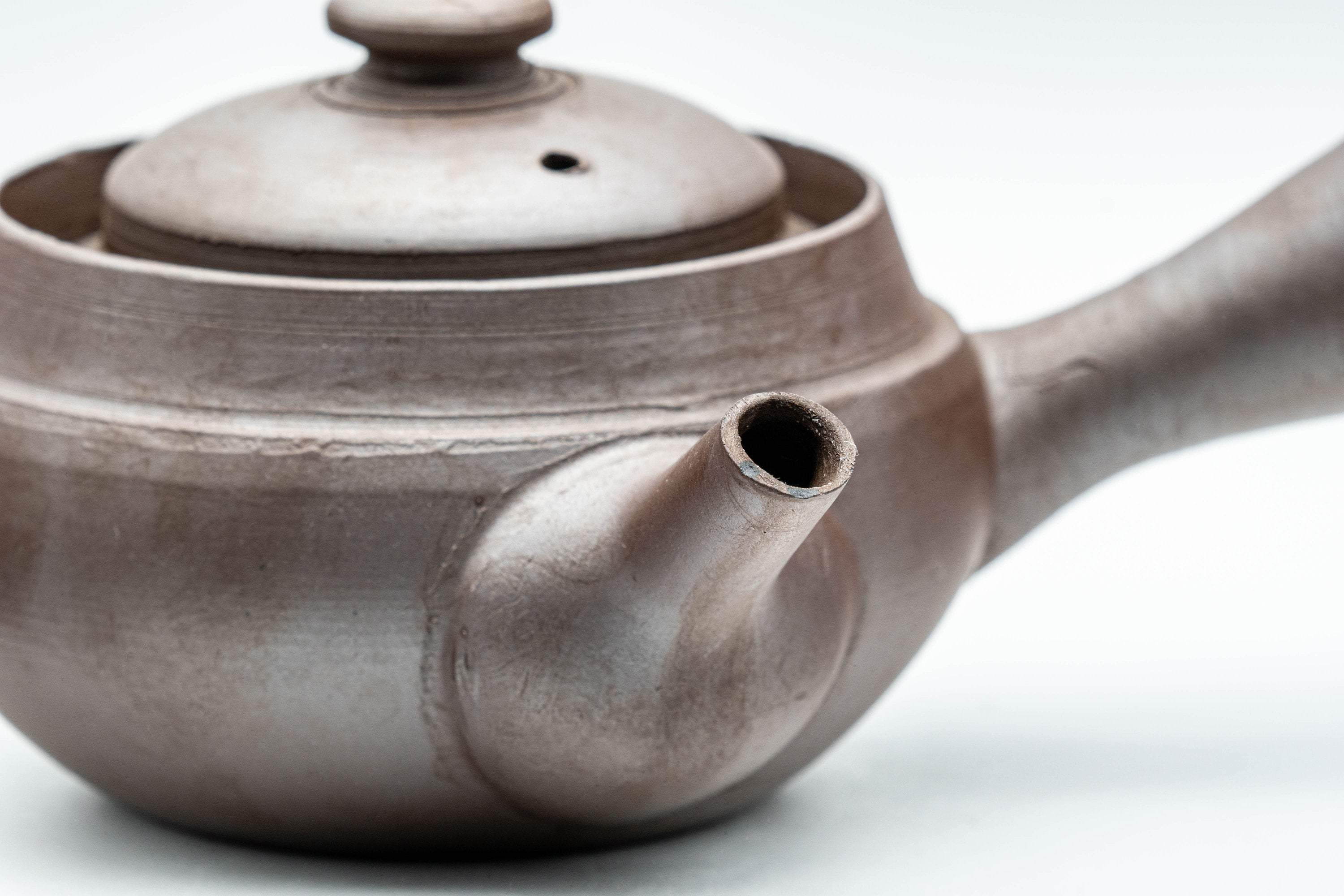 Japanese Kyusu - Kanji Engraved Banko-yaki Debeso Teapot - 140ml