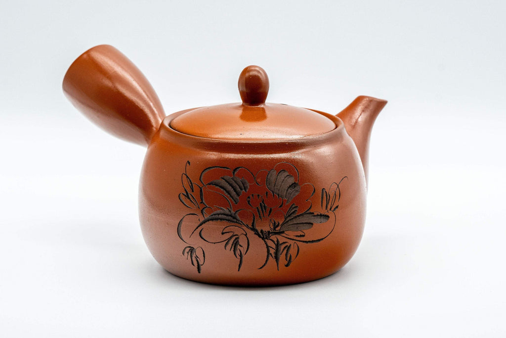 Japanese Kyusu - Floral Tokoname-yaki Teapot - 350ml