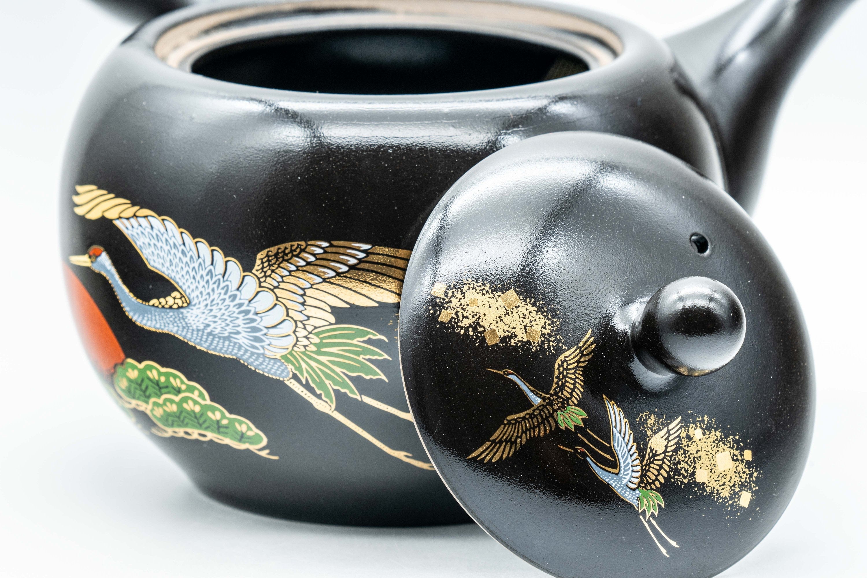 Japanese Kyusu - Black Kurodei Tokoname-yaki Teapot - 400ml