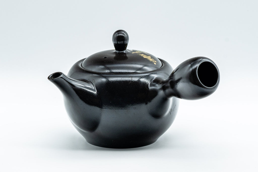 Japanese Kyusu - Black Kurodei Tokoname-yaki Teapot - 400ml