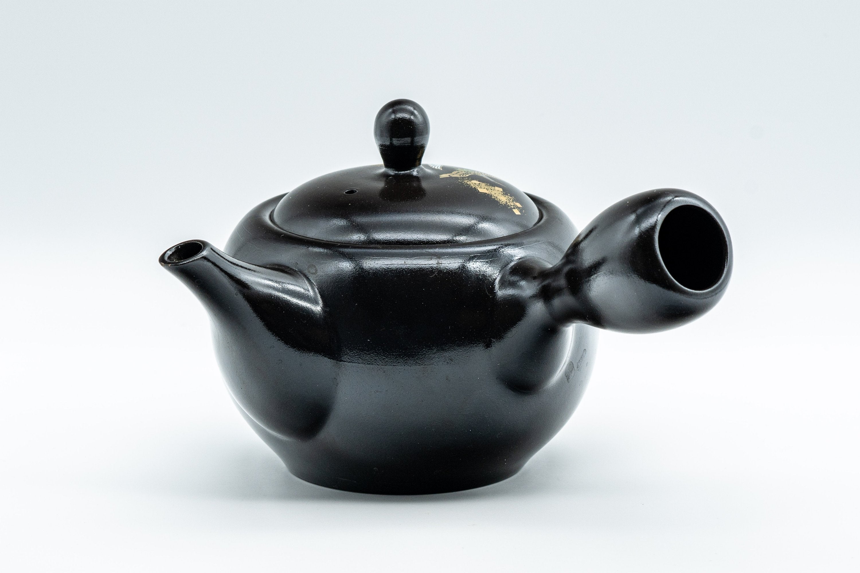 Japanese Kyusu - Black Kurodei Tokoname-yaki Teapot - 400ml