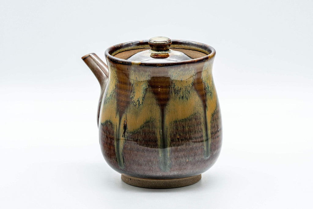 Japanese Houhin - Drip-Glazed Nasu-gata Takatori-yaki Teapot - 400ml