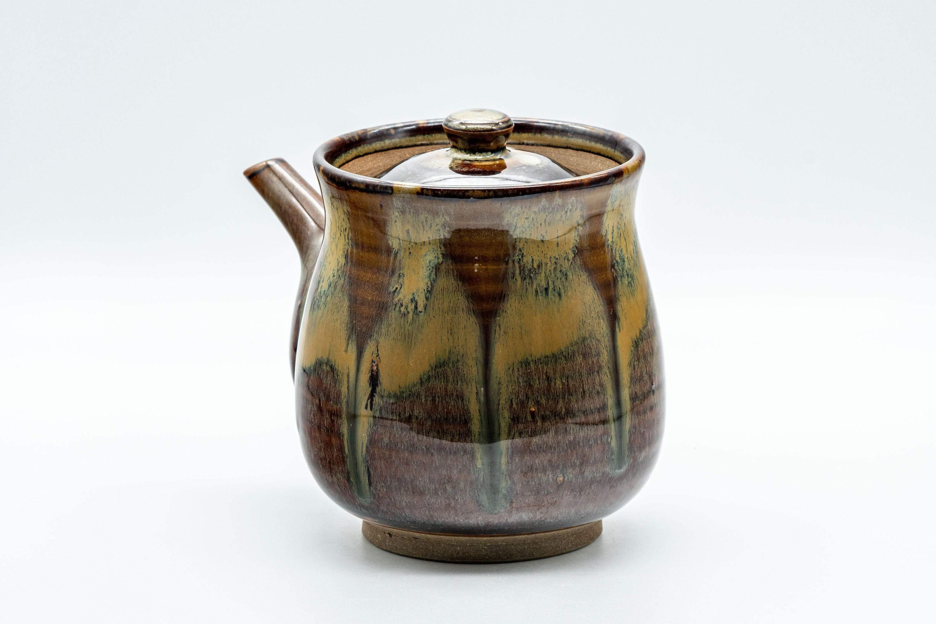 Japanese Houhin - Drip-Glazed Nasu-gata Takatori-yaki Teapot - 400ml