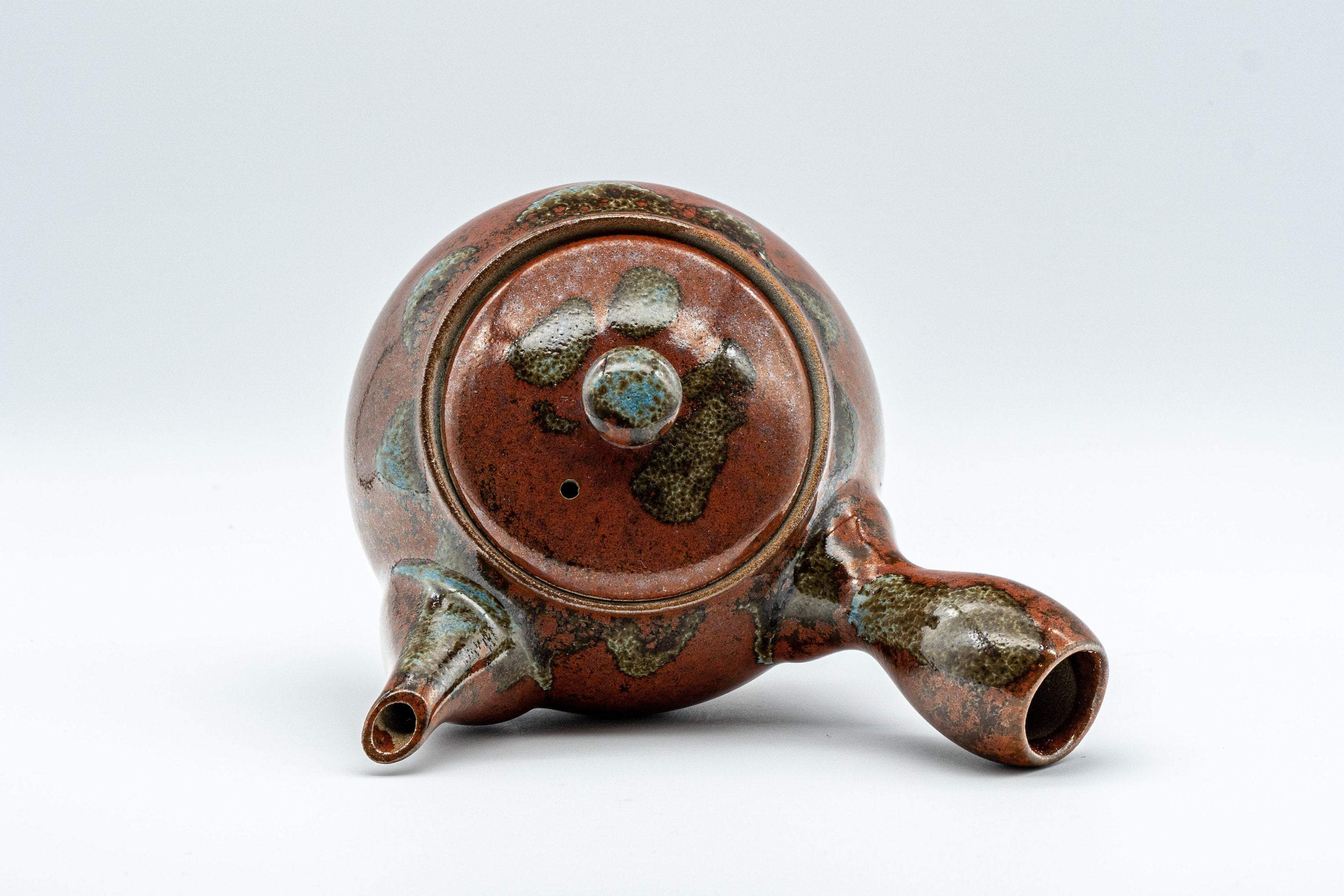 Japanese Tea Set - Drip-Glazed Debeso Kyusu with 5 Yunomi and Chataku