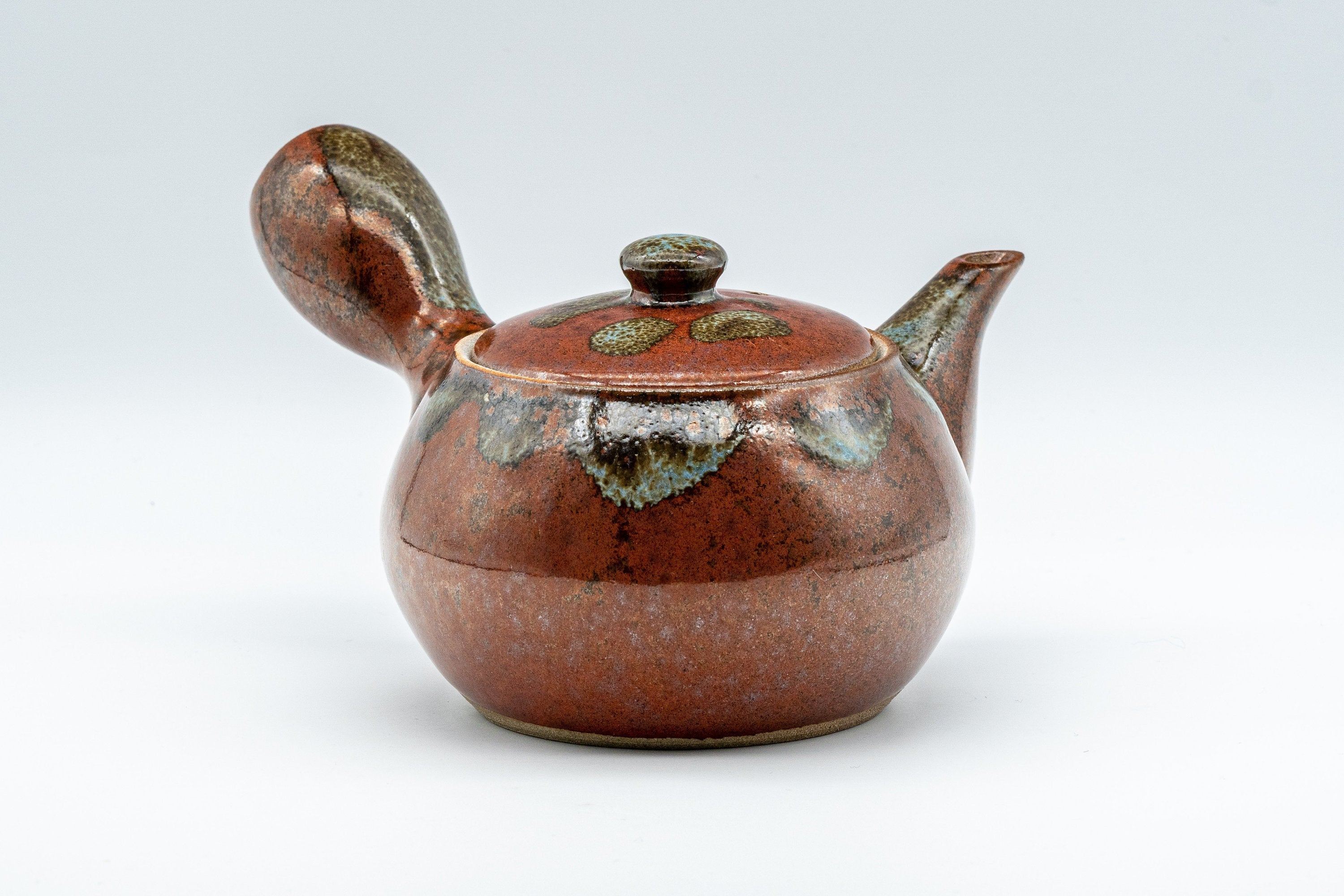 Japanese Tea Set - Drip-Glazed Debeso Kyusu with 5 Yunomi and Chataku