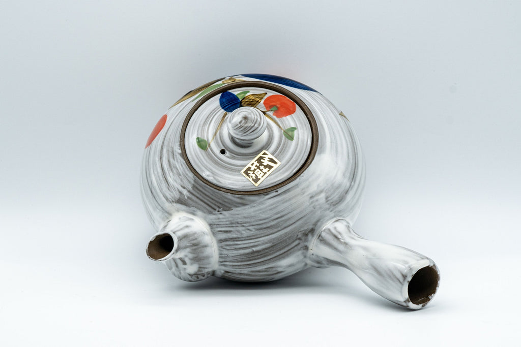 Japanese Kyusu - Floral Brush Glazed Debeso Teapot - 350ml