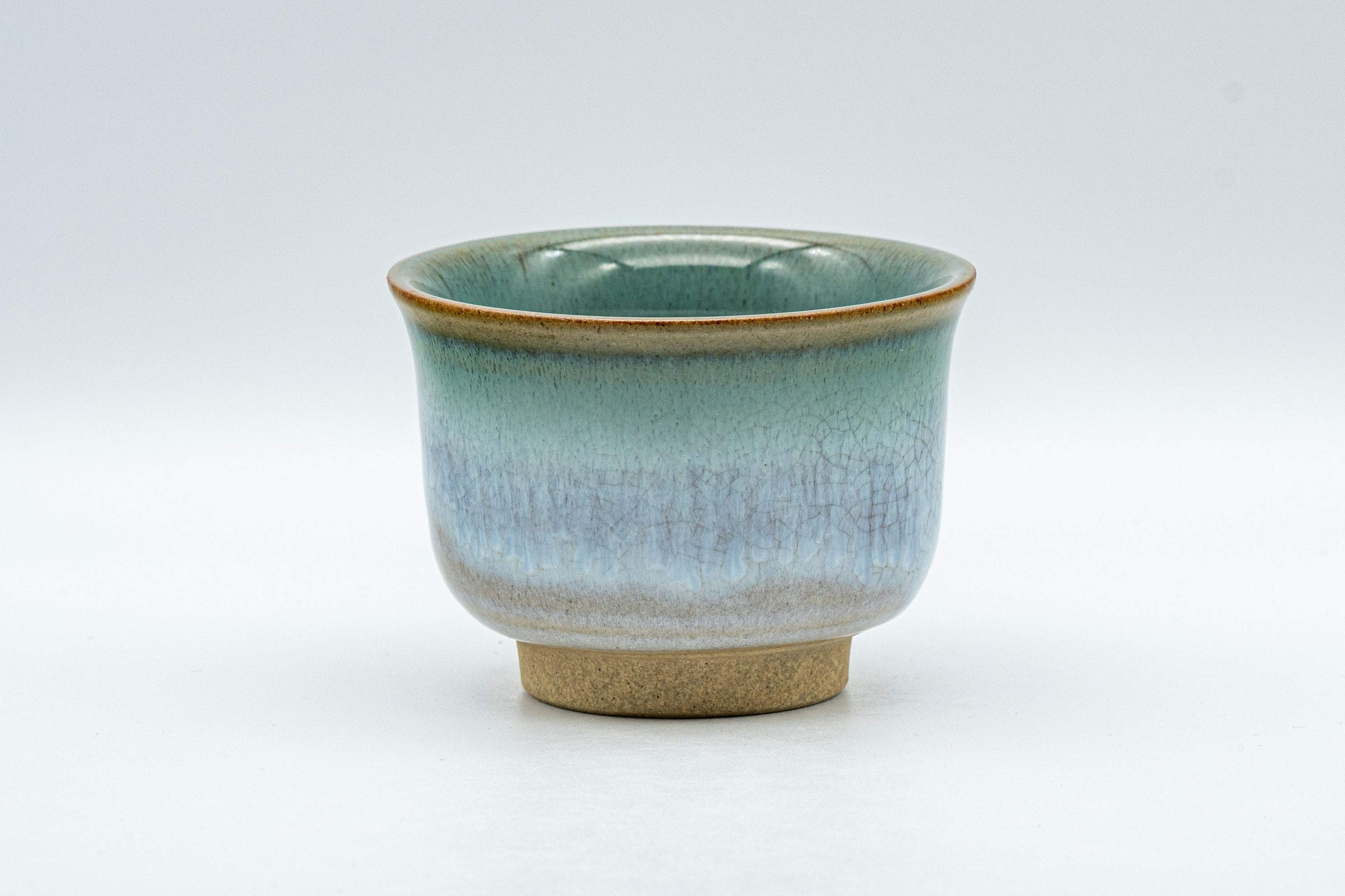 Japanese Teacup - Flared Blue-green Yunomi - 125ml