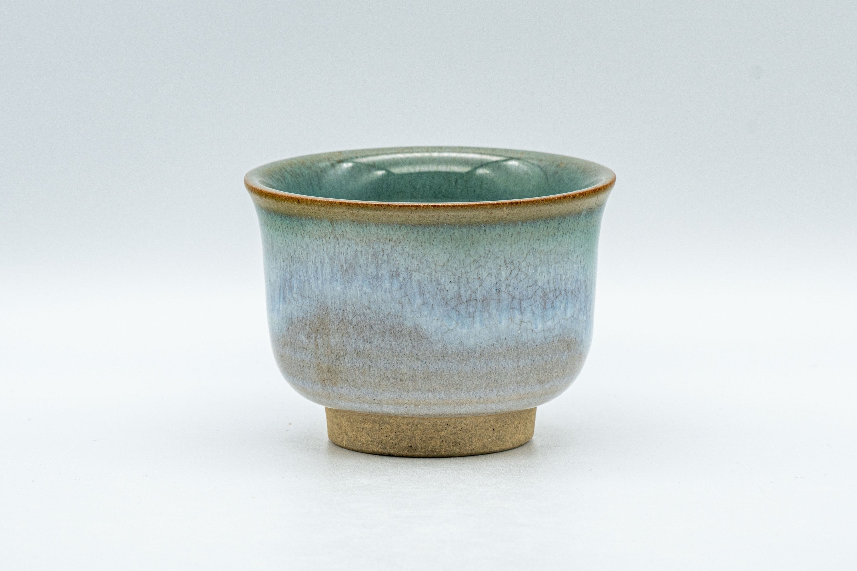 Japanese Teacup - Flared Blue-green Yunomi - 125ml