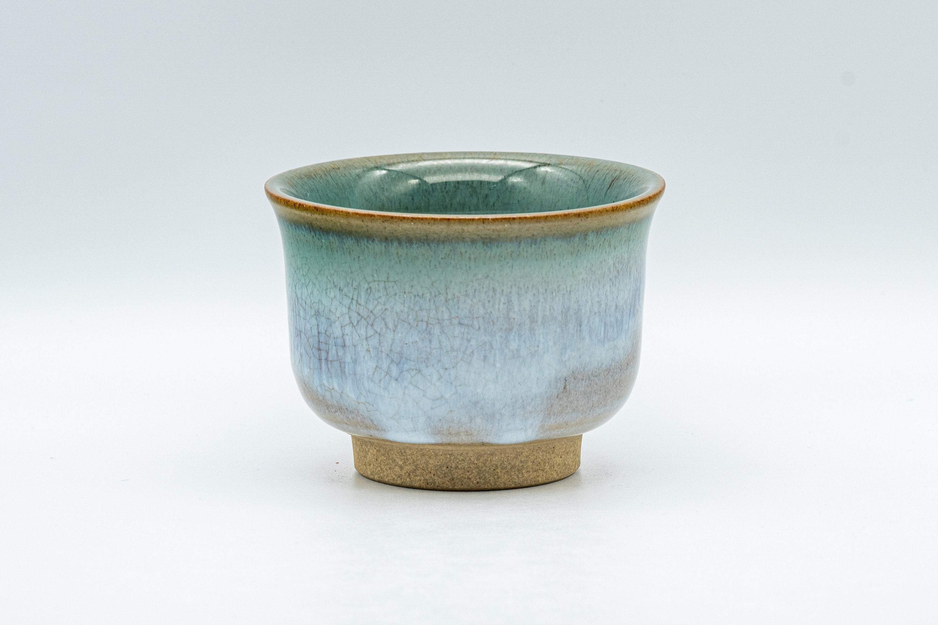 Japanese Teacup - Flared Blue-green Yunomi - 125ml