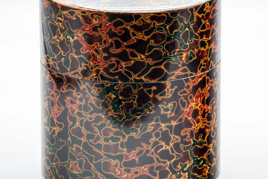 Japanese Chazutsu - 唐塗 Kara-nuri Urushi Lacquer Canister - 350ml