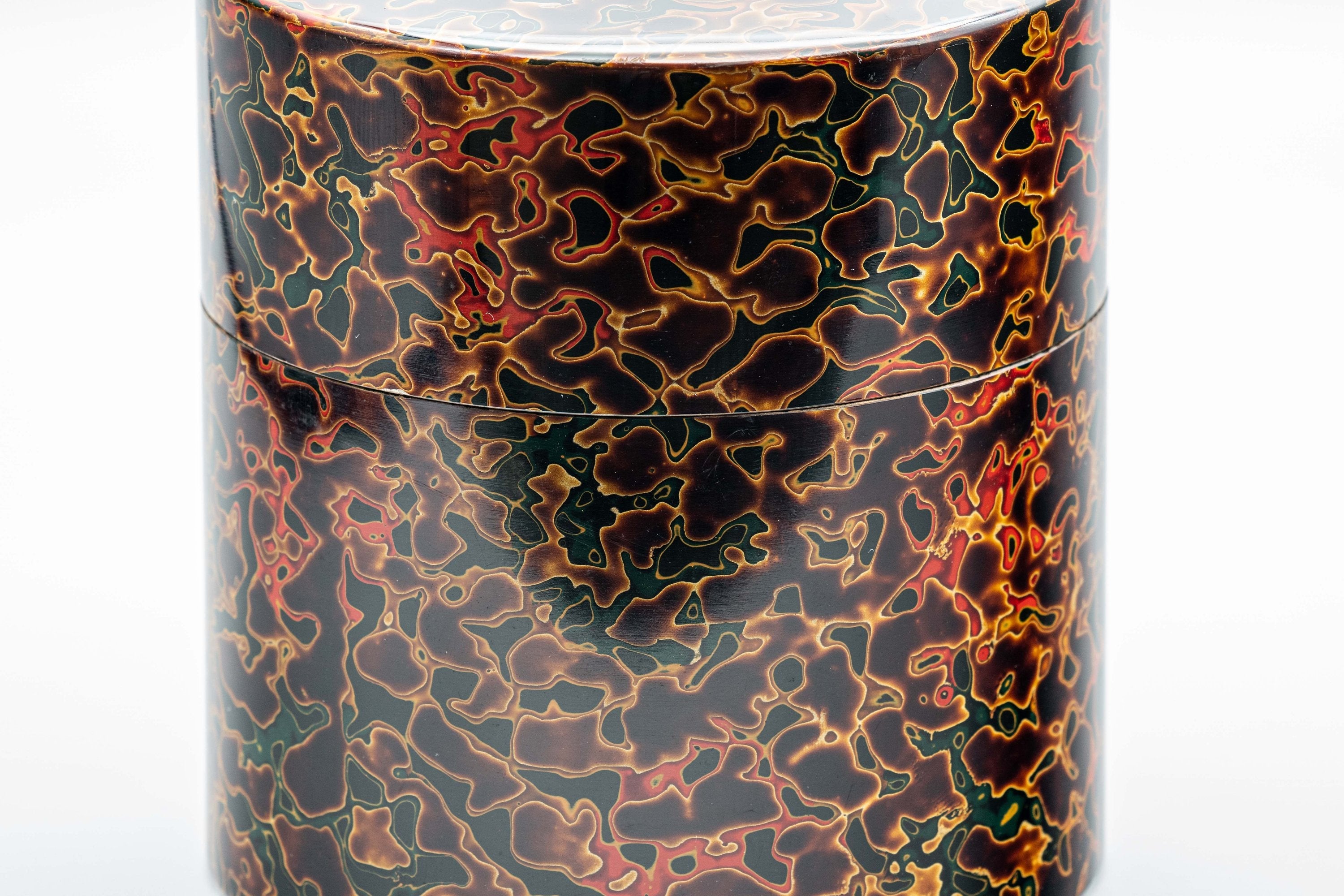 Japanese Chazutsu - 唐塗 Kara-nuri Urushi Lacquer Canister - 350ml