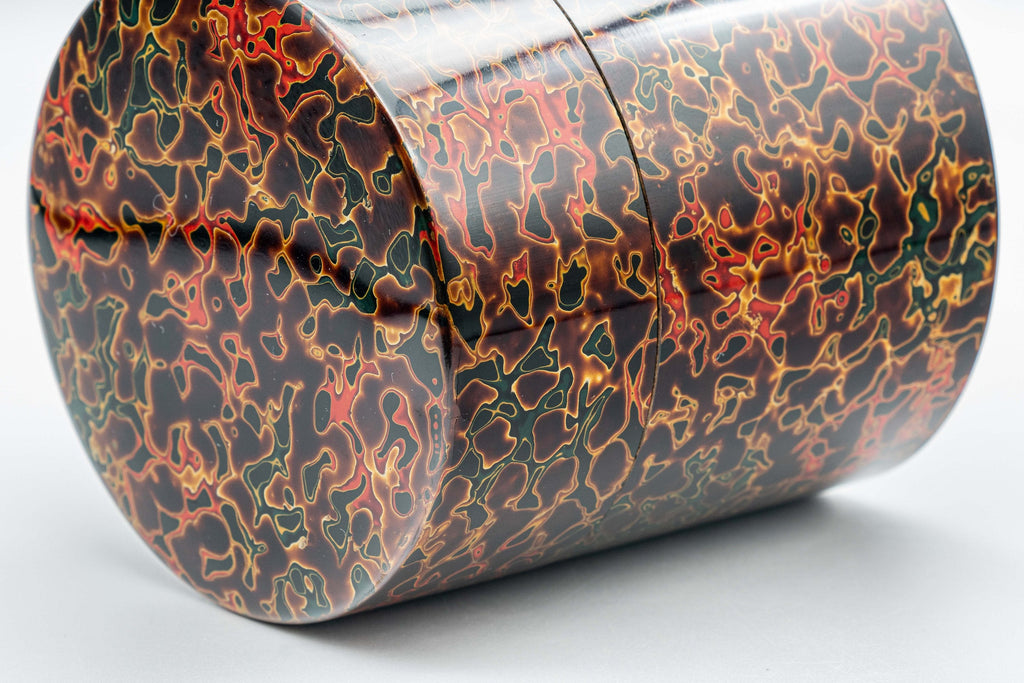 Japanese Chazutsu - 唐塗 Kara-nuri Urushi Lacquer Canister - 350ml