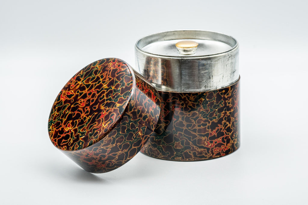 Japanese Chazutsu - 唐塗 Kara-nuri Urushi Lacquer Canister - 350ml