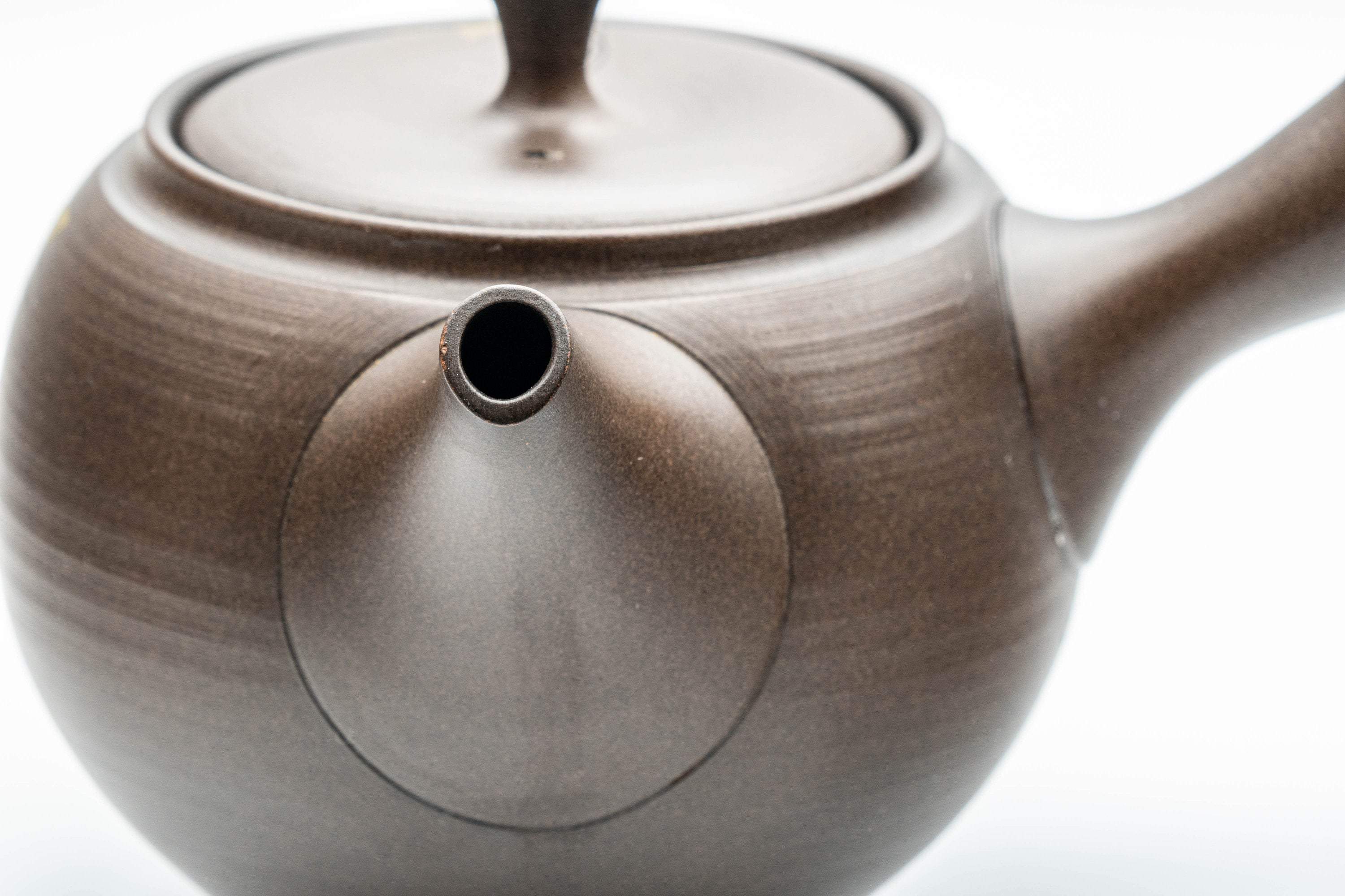 Japanese Kyusu - 光風 Floral Maru-gata Tokoname-yaki Teapot - 300ml