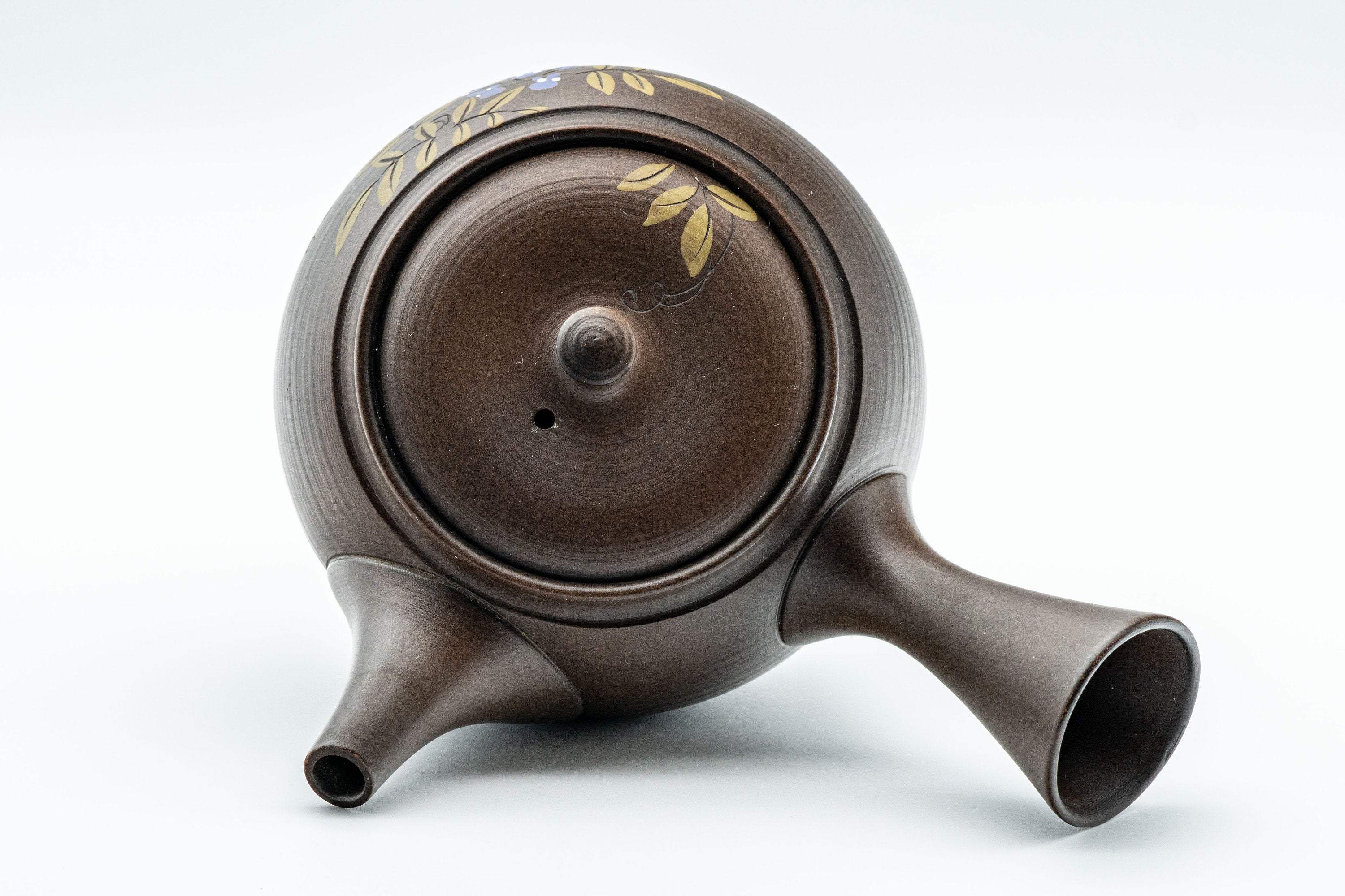 Japanese Kyusu - 光風 Floral Maru-gata Tokoname-yaki Teapot - 300ml