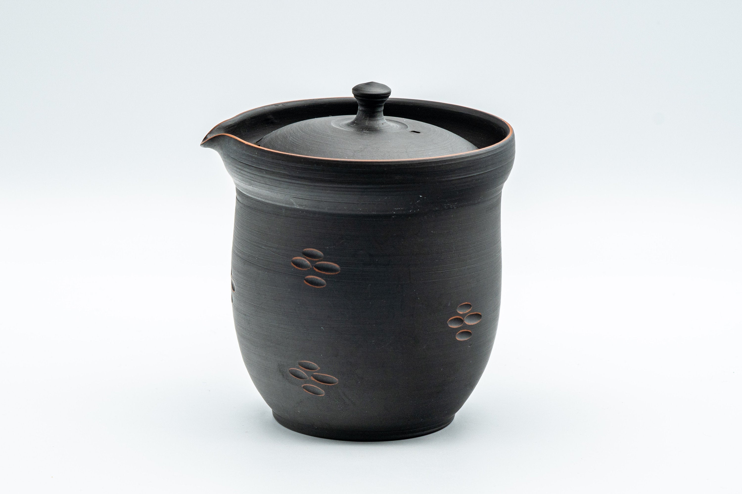 Japanese Chaho - 石龍 Uemura Hiroyuki - Sekiryu Kiln - Black Kurodei Tokoname-yaki Sasame Teapot - 300ml