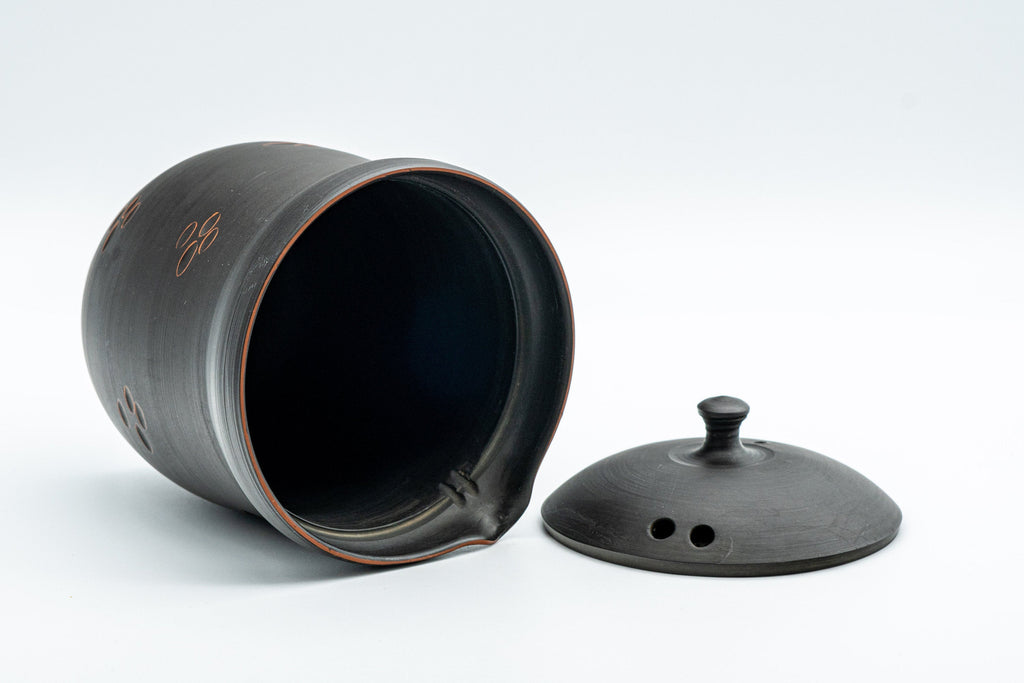Japanese Chaho - 石龍 Uemura Hiroyuki - Sekiryu Kiln - Black Kurodei Tokoname-yaki Sasame Teapot - 300ml